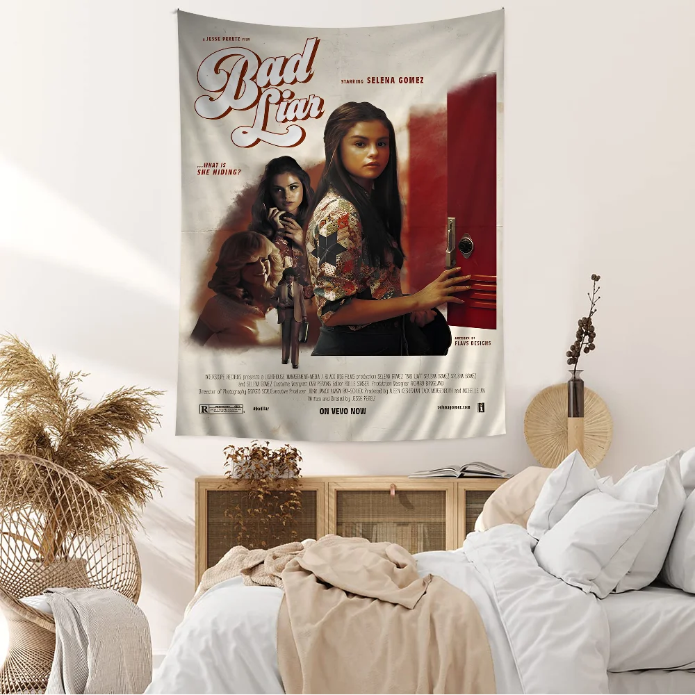 S-Selena G-Gomez Cartoon Tapestry For Living Room Home Dorm Decor INS Home Decor