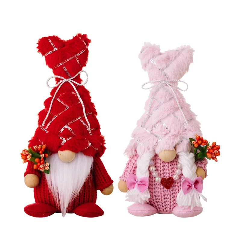 2 Pack Valentine Day Gnomes Decorations Swedish Tomte Gnomes Valentines Day Decorations For The Home