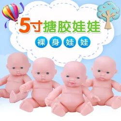 Rebirth Doll Pvc Doll Mini Vinyl Simulation Baby Soft Doll Children Early Education Toys  body 1/12