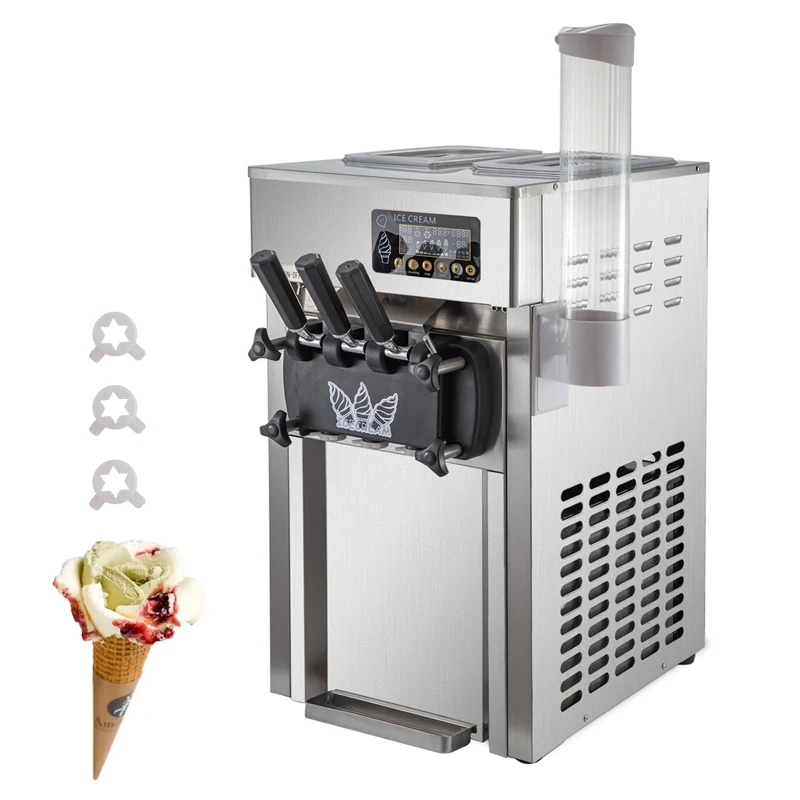 

Commercial Ice Cream Machine Desktop Ice Cream Maker Fruit Dessert Machine Sweet Cone Vending Machine 110V / 220V