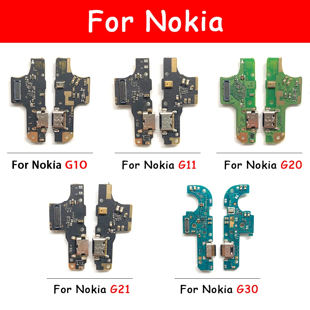 

USB Charging Dock Jack Plug Socket Port Connector Charge Board Flex For Nokia G50 G21 G20 G11 C30 C20 C12 C10 C2 C1 C21 Plus