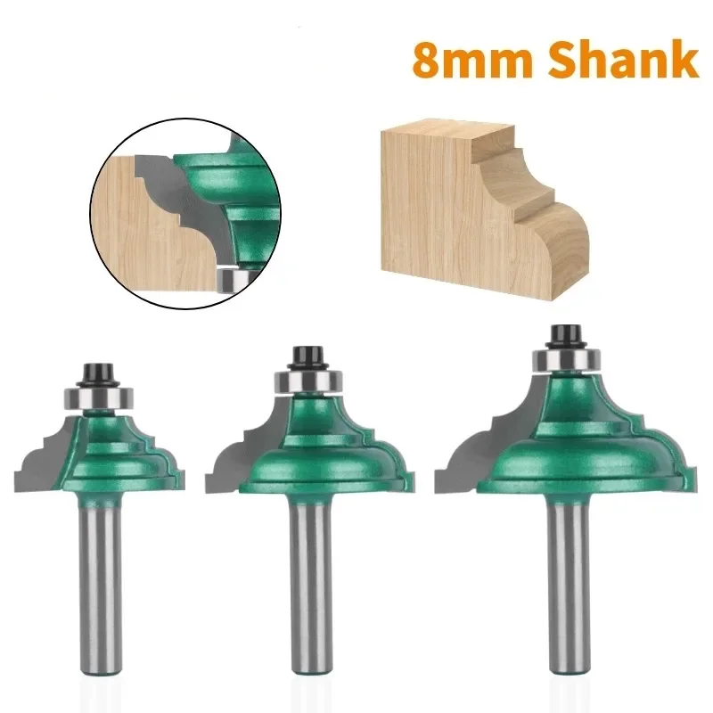 8MM Shank Table Corner Bit Router Bit Woodworking Milling Cutter For Wood Bit Face Mill Carbide Cutter End Mill