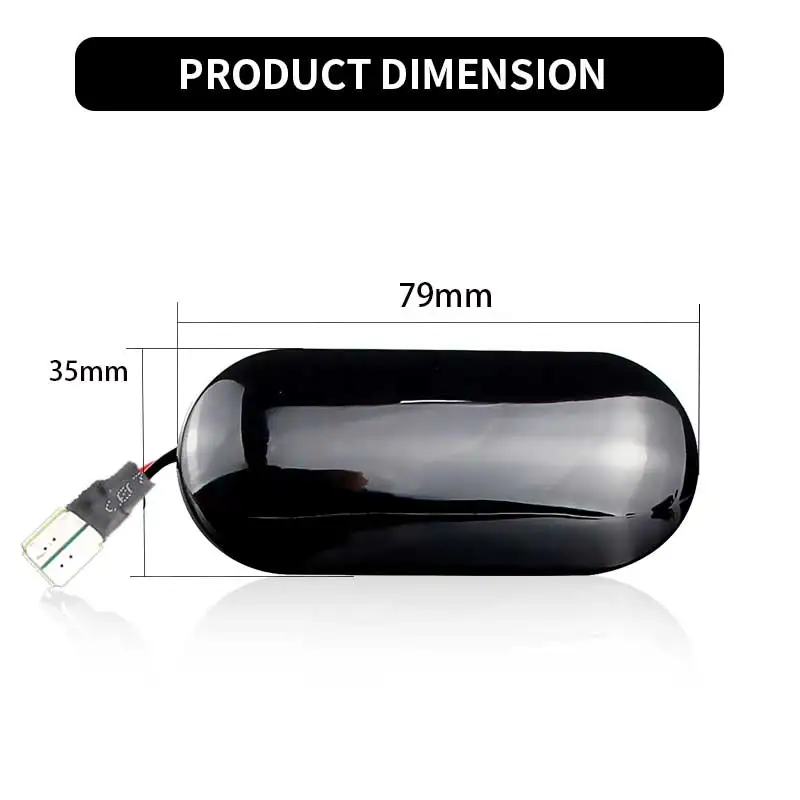2x For Ford Focus MK2 2004 2005 2006 2007 C-Max Fiesta Fusion Galaxy Led Dynamic Side Marker Turn Signal Light Indicator Blinker view 3