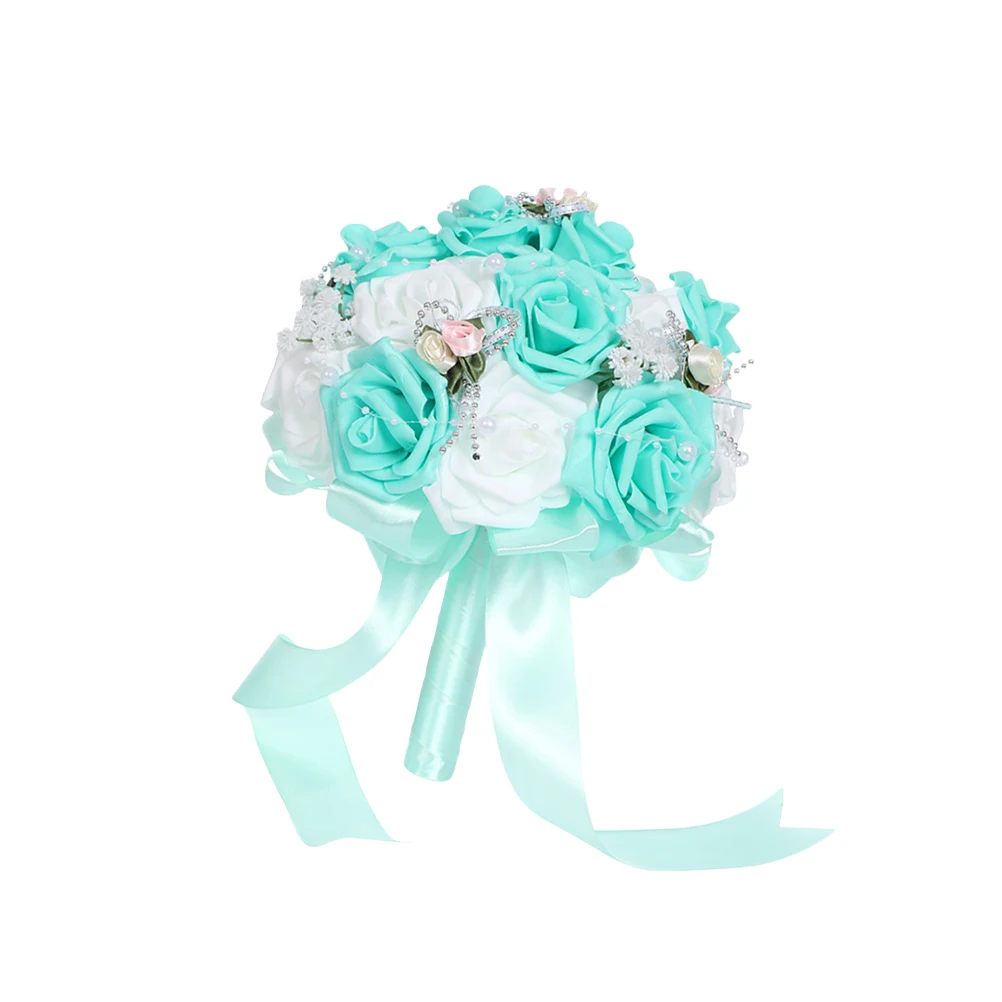 

Premium Wedding Bouquet Bride Bridal Flower Bouquet Vivid Artificial Pe Hand Decorative Bedroom Office Decor Creative Supplies