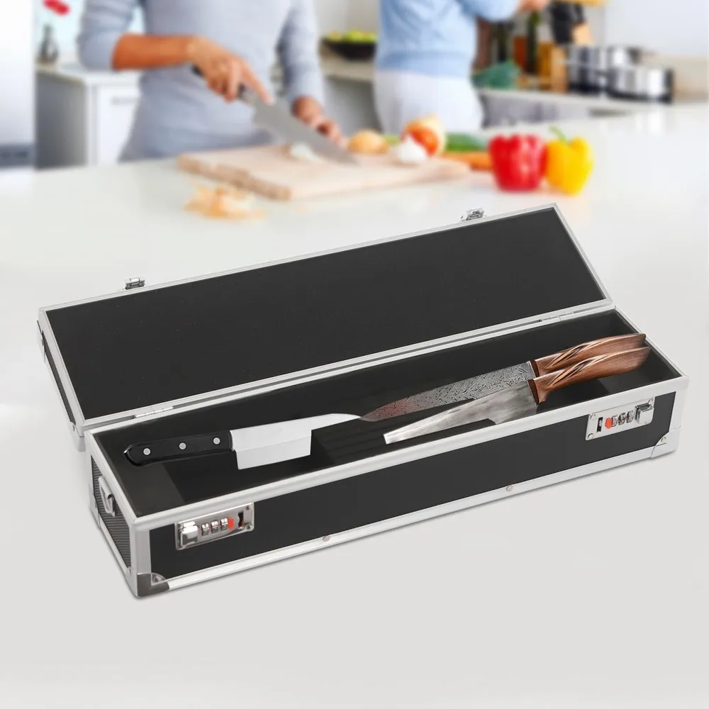 

Knife Case for Chefs 8 Slots Portable Knife Organizer Case Knife Case with Locks