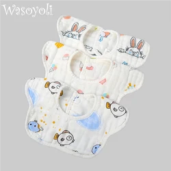 1 stück Wasoyoli Blume Typ Bib 8 Schichten Spucktücher 26*29CM Gedruckt Bunte 100% Musselin seersckuer Baumwolle infant Bib