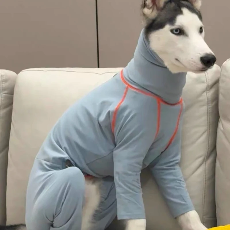 

Синяя удобная утепленная флисовая одежда для собак средних пород, хлопковая, ультраэластичная, с четырьмя лапами, для бельлингтона и грейхаунда