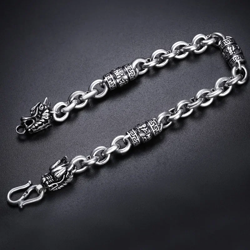 New Blessing Faucet Bracelet Men's Trendy Male Personality Trendy Domineering Simple Retro Bracelet For Women Fashion Jewelry