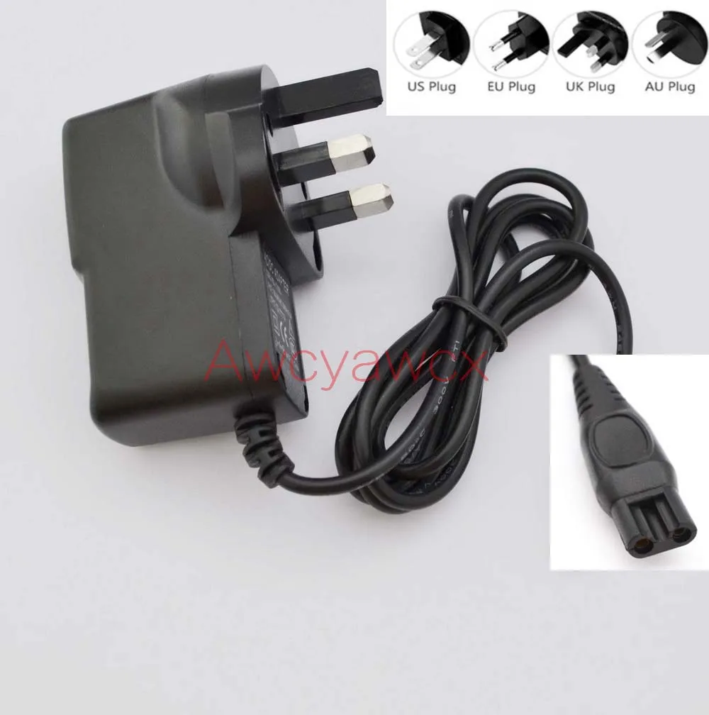 AC Power DC 8V 100mA 2W Charger for PHILIPS Norelco Shaver HQ850 S5000 S5077 S5079 S5080 S5082 S5090 S5091 US EU UK AU