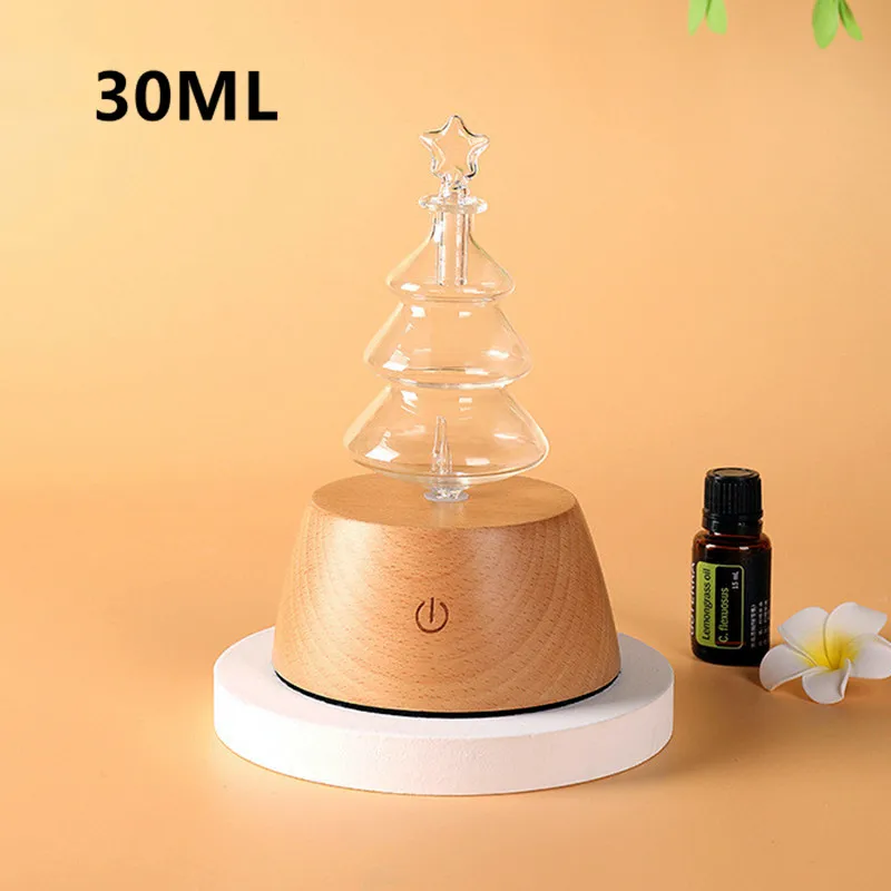 30ML Rechargeable Diffuser Wooden Aromatherapy Scent Machine Nebulizer Rechargeable Home Waterless Essential Oil Aroma Diffuser