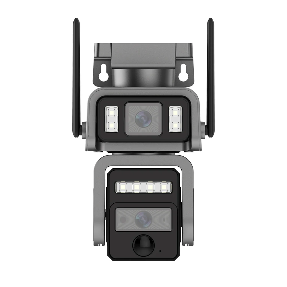 كاميرا واي فاي 8 ميجابكسل تعمل بالطاقة الشمسية، لاسلكية للأمن الخارجي عالي الدقة PIR، كشف الإنسان، كاميرات مراقبة فيديو CCTV بعدسة مزدوجة #6