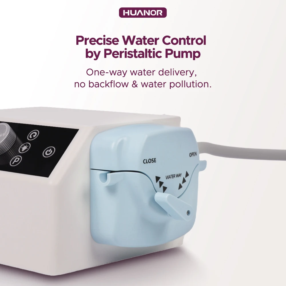 Dental Brushless Electric Micromotor LED Micromotor Work with Saline Pump For 1:1/1:5/16:1/1:4.2/10:1 Fiber Optic Contra Angle