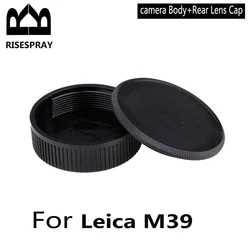 M39 Rear Lens Cap / Camera Body Cap Set Plastic Black for All M39 (M39x1) mount cameras and lenses