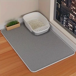 Honeycomb Double Layer Cat Litter Trapping Mat, Non-slip Washable Cat Cleaning Mat For Pet Toilet Kennel Litter Box