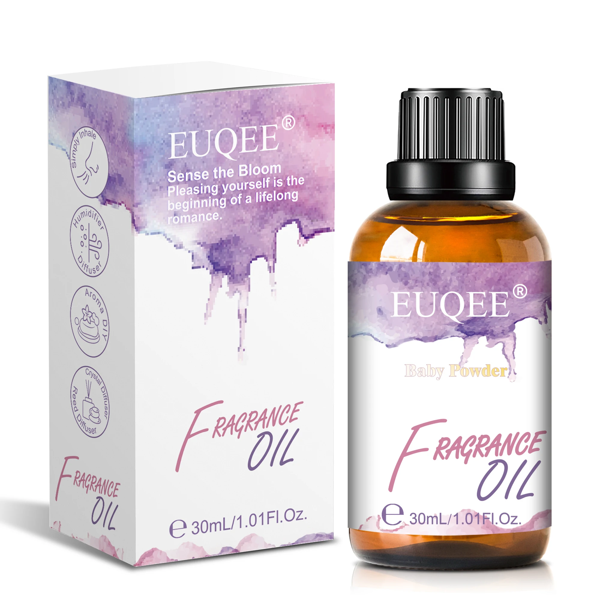 EUQEE 30 مللي زيت عطري المسك الأبيض للعلاج بالروائح-جوز الهند والفانيليا فريزيا مسحوق أطفال زيت عطري ماغنوليا الياباني #4