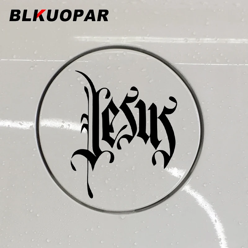 

BLKUOPAR Jesus Art Text Silhouette Decal Scratch-Proof Graphics Personality Car Stickers Windshield Fuel Tank Cap Door Protector