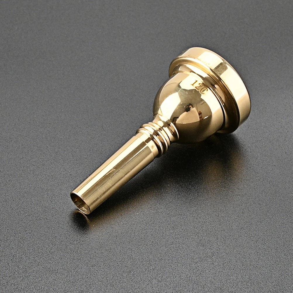 

12C Trumpet Mouthpiece Gold Plated Metal Professional Horn Mouthpiece Smooth Wear Resistant Easy Clean Durable Reliable Trumpet