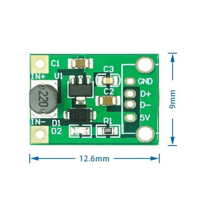 1/2-200/500Pcs A67 DC-DC 1V-5V Boost 5V Step-up Board 5V 500mA Output Without USB Head Mobile Power SSupply