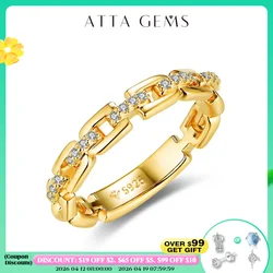 Attagems 2022 Moissanite Ring Christmas Ring for Women Men 925 Sterling Silver Rose Gold Plated Engagement Wedding Fine Jewelry