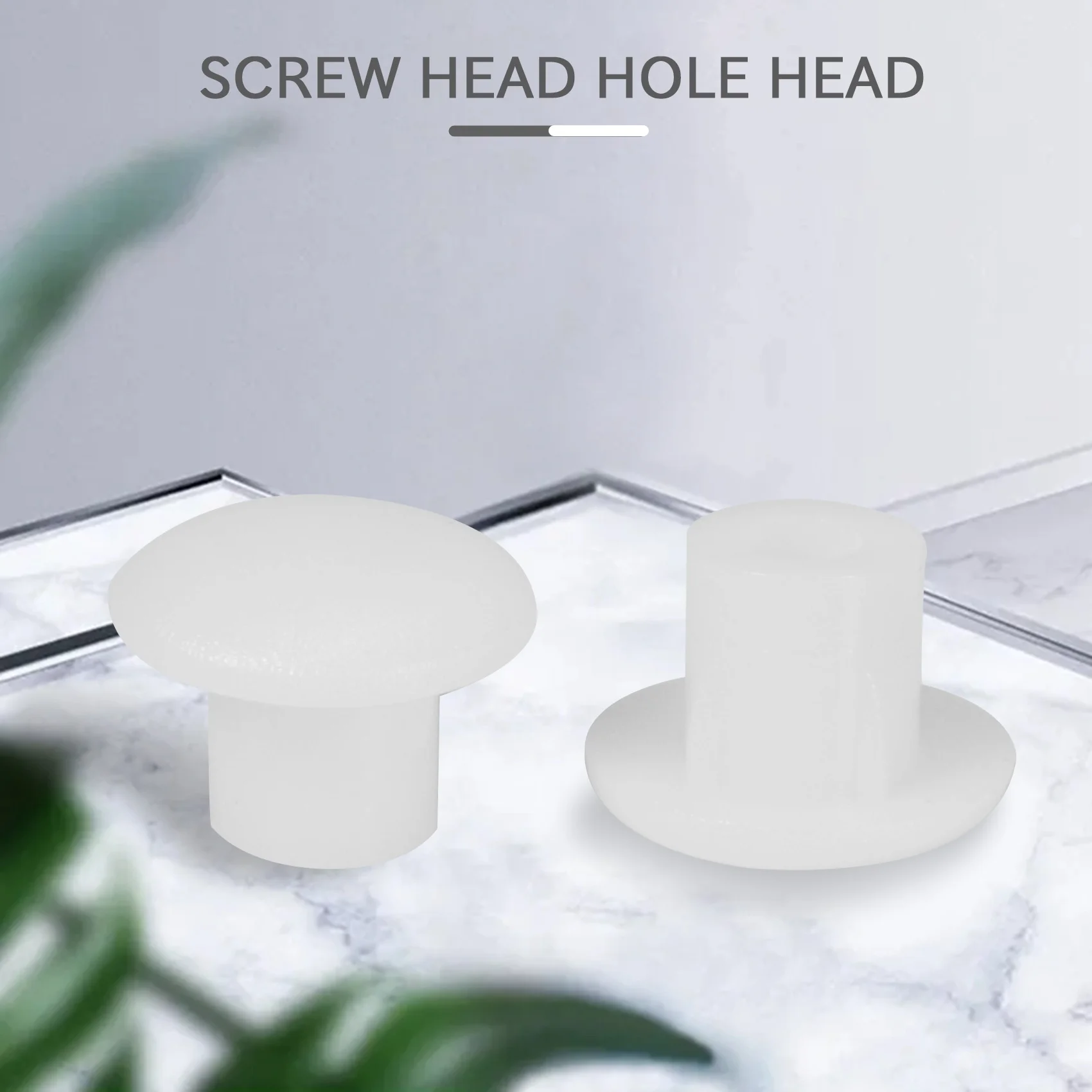 New A26P 100 Pcs Home Furniture Decor 5 mm White Plastic Hole Drilling Cover