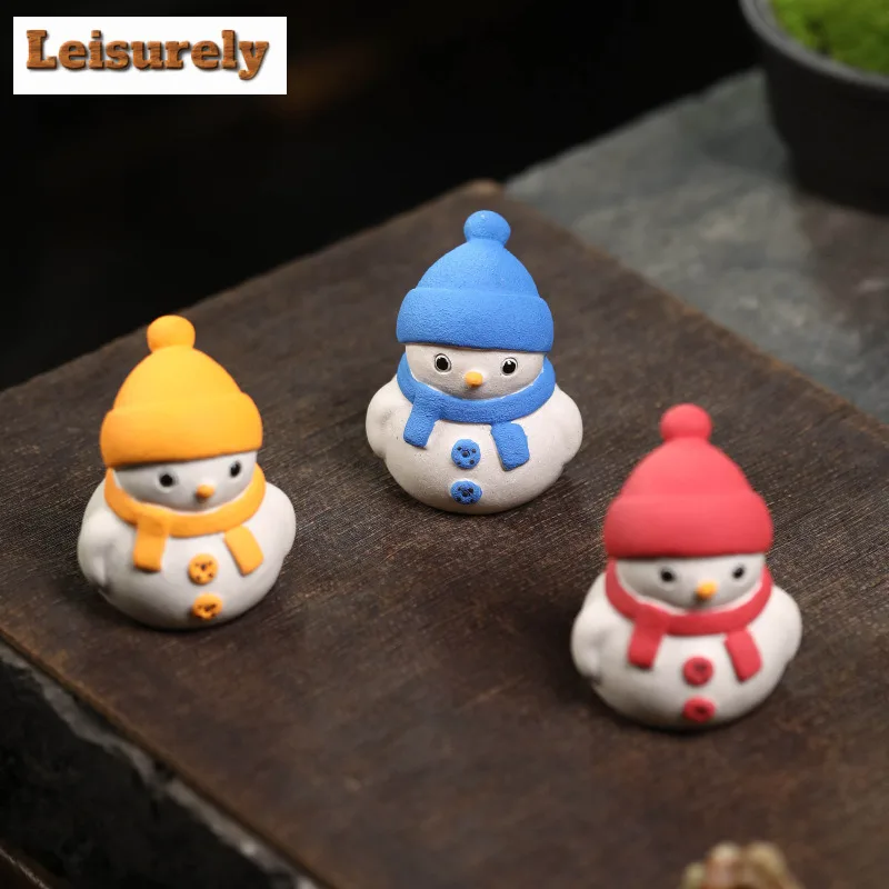 

Снеговик Фиолетовая глина Пингвин Курица Чай Домашнее животное Антикварные изысканные миниатюры Чайная фигурка Игровые игрушки Чайная статуя Украшения Поставки