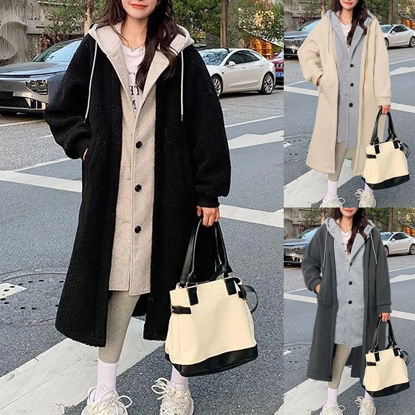 Women\'S Large Size Long Casual Outerwears Winter Warm Comfort Plus Fleece Coat Fairy Beautiful Elegant Temperament Fashion Coats