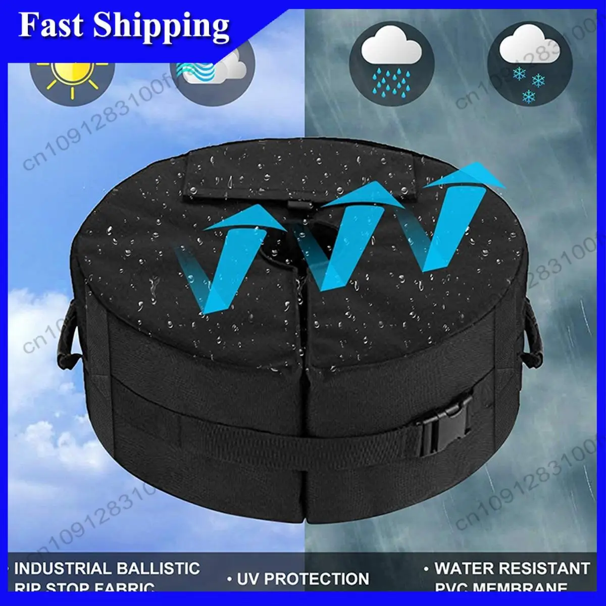 -X07A Umbrella Base Weight Bag,Round Terrace Umbrella Base Detachable Windproof Fixed Sandbag,For Beach Garden Umbrella Stand