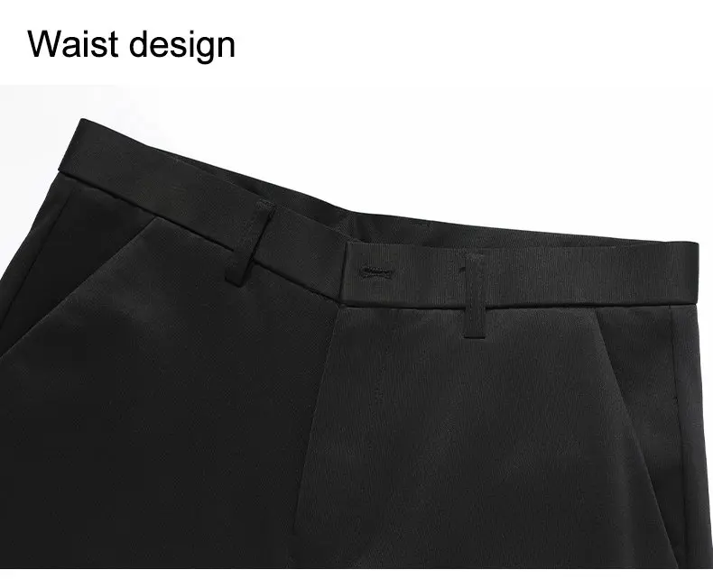 Herren Slim Fit Stickerei Anzughose Elastische Stretch Gerade Lässige Hose Männliche Business Formelle Lange Hose – Detail 14
