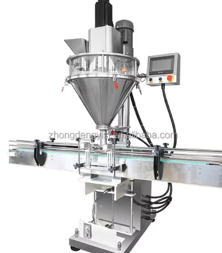 آلة تعبئة كهربائية شبه أوتوماتيكية مع موزع دقيق ناقل لآلة تعبئة زجاجات المسحوق الصناعية #6