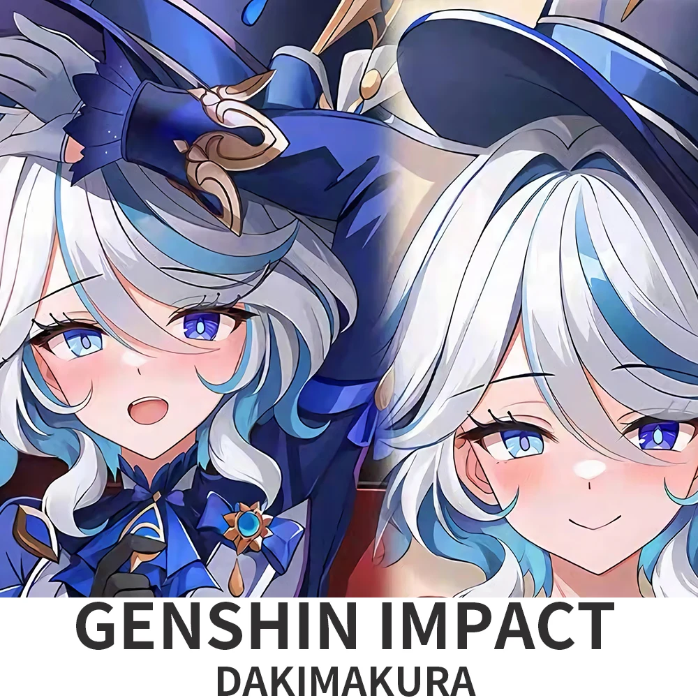 Dakimakura Hugging Body Pillow Case Anime Genshin Impact Furina de Fontaine Pillow Cushion Cover