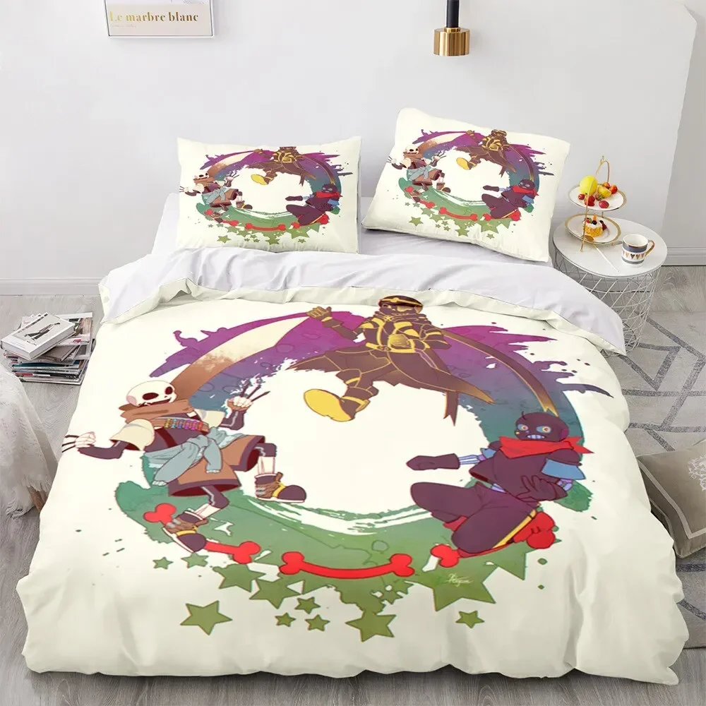

3D Print Undertale Frisk Sans Anime Bedding Set Single Twin Double Queen King Cal King Size Bed Linen Set