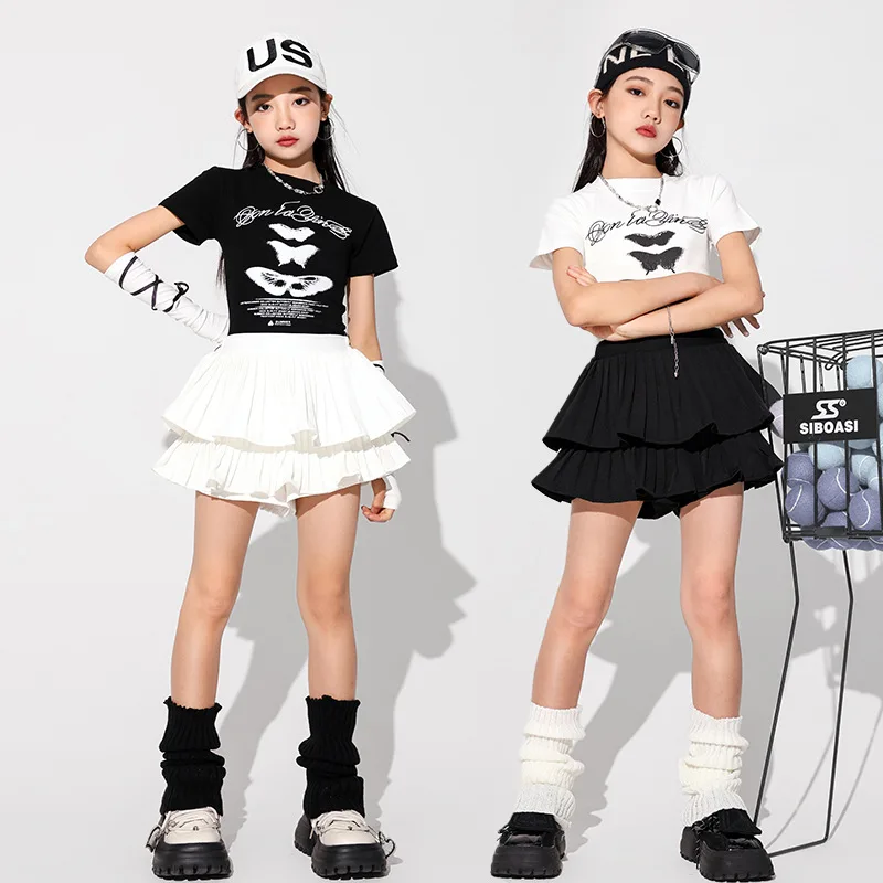 Girls Group Song Costume Jang Same Love Campus Style JK Uniform Sports Meeting Dance Performance Clothes for Kids