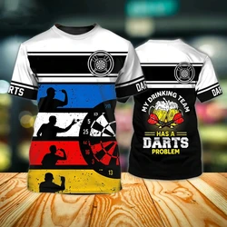 Summer New Dart Target Uniform 3D Printed Men's Personality T-shirt Unisex Sports Entertainment Professional Dart Beginner Tees