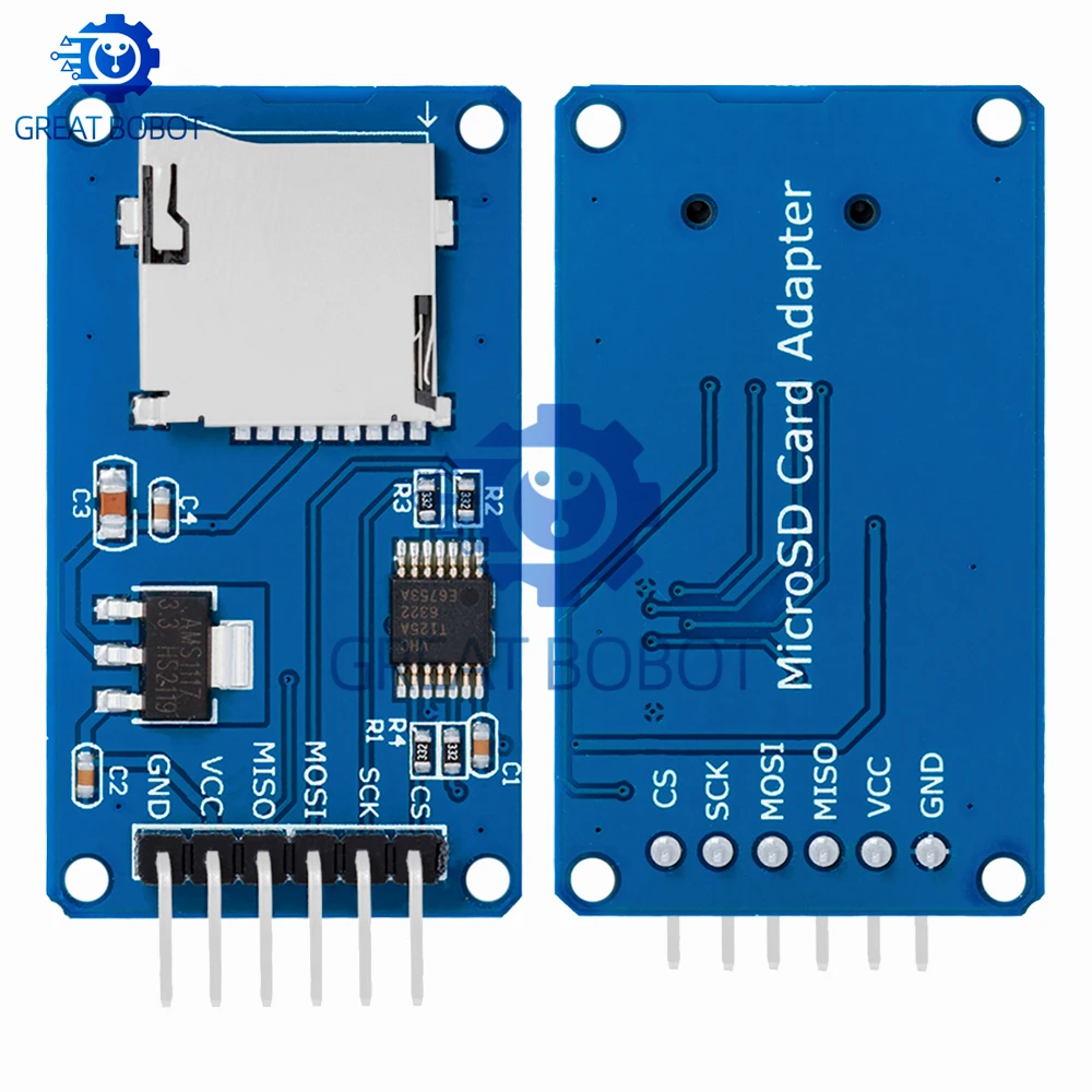 SPI Micro SD/TF Card Reader (1pcs): Level Converter Module for Arduino