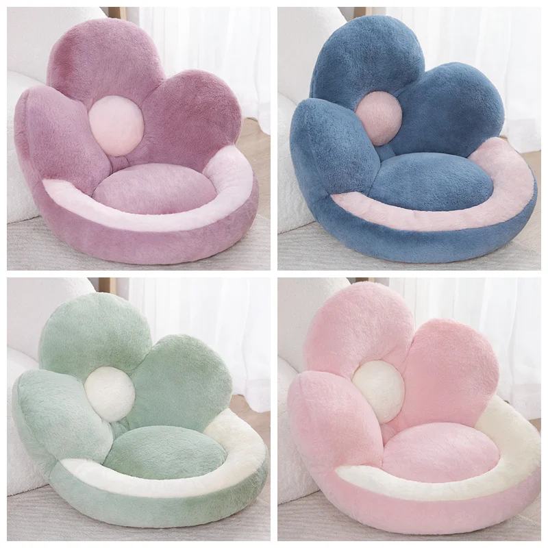 Cuscino per sedile con cuscino a fiori Super morbido divano imbottito in peluche pavimento per interni sedia per la casa decorazioni invernali per bambini regalo amante delle ragazze