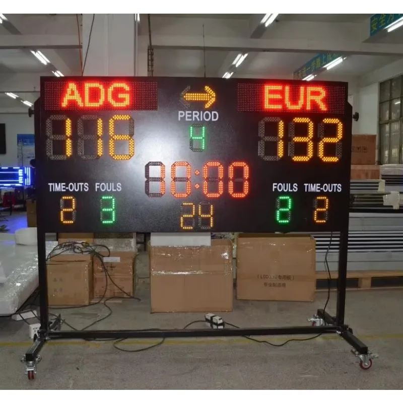 Giant Outdoor Waterproof LED Basketball Scoreboard 2m Portable Wireless Digital Display 7-Segment Score Tracker for Sports Event