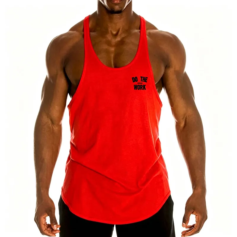 Men's Breathable Running Tank Top Quick Dry Sleeveless Gym Vest Racerback Workout Shirt For Training Exercise Summer
