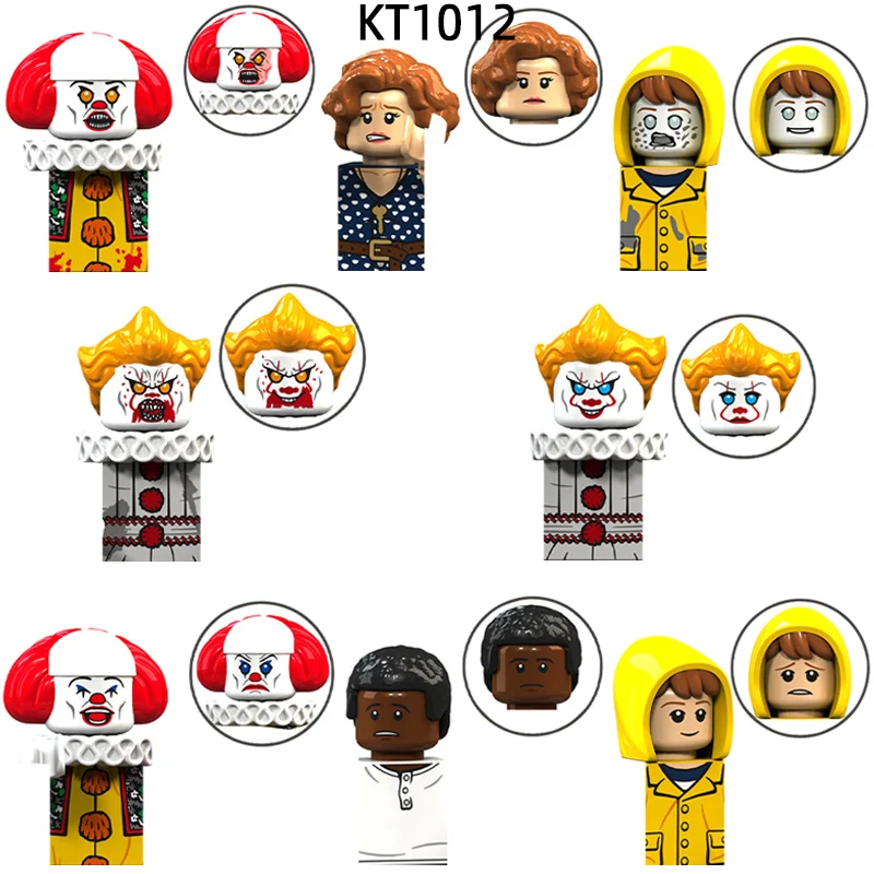 Bloques de construcción MOC para niños, juguete de ladrillos para armar, con diseño de los personajes de liberley, George, Pennywise y Mike It, ideal para regalo, modelo KT1012