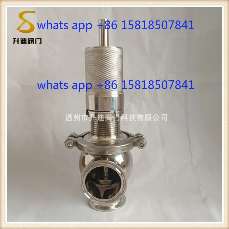 A81F Sanitary safety valve, quick-loading clamp type food grade stainless steel safety valve, pressure relief valve