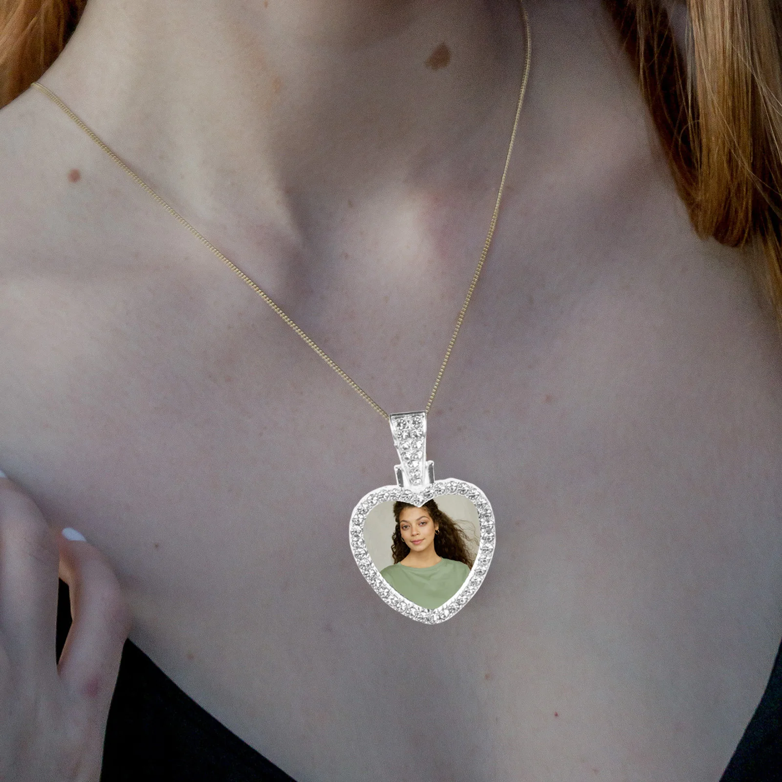 

12 set Heart Trays Rhinestone Diy Jewelry Sublimation Pendant DIY Jewelry Making Silver Valentine Craft Supplies