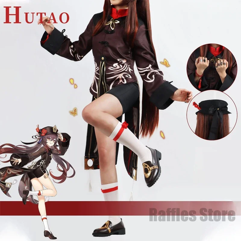 Genshin impact Hulao Hu costume cosplay shoes wig uniform Chinese style Halloween costumes for women girls game xs-xxxl