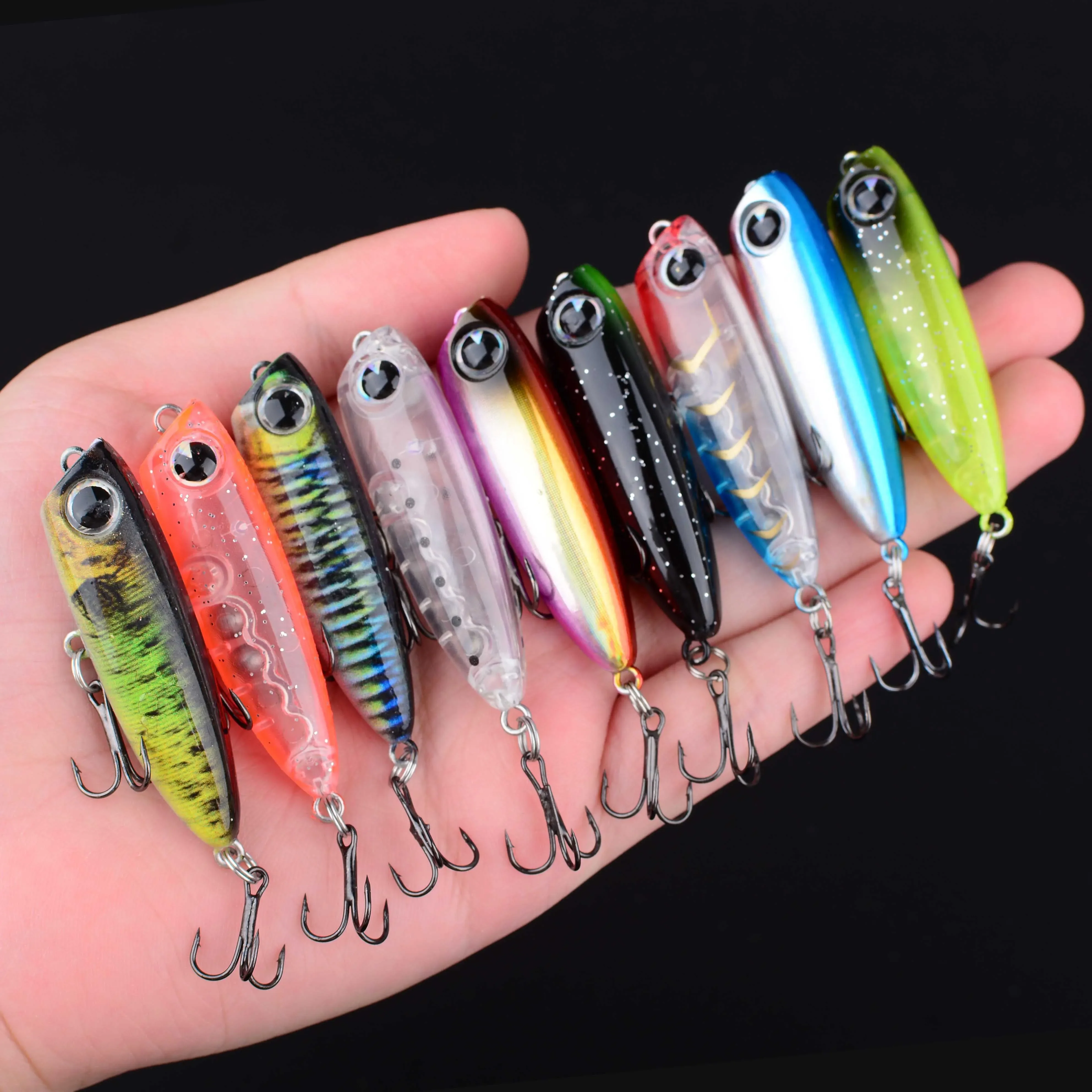 1pcs mini Minnow Fishing Lures Wobblers 5cm 3.3g slowly Sinking Trout Artificial Hard Bait Bass Crankbait Carp Fishing tackle