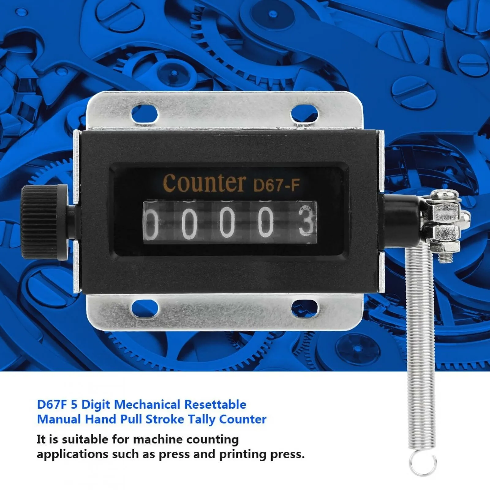 1pcs Brand New Mechanical Counter Hand Pull Approx.82g/2.9oz Pull Type ≤200 Times/s 5 Digit Mechanical Counter