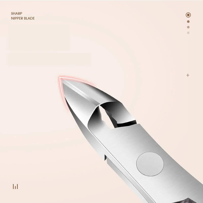 กรรไกรตัดหนังกำพร้าสแตนเลสแบบสองหัว ชุดคีมตัดหนังกำพร้าและตัดเล็บ พร้อมที่ดันหนังกำพร้า