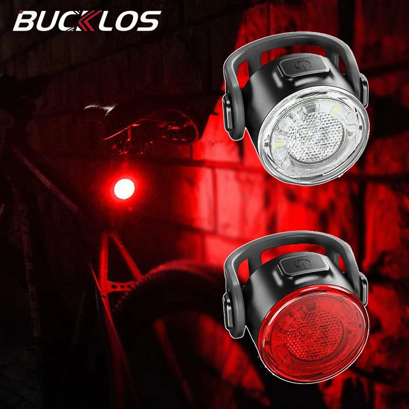 BUCKLOS Bike Light LED Lighting Bicycle Lamp Cycling Rear Light Front Lamp for Bicycle Flashlight Lantern Bike Tali Front Lights