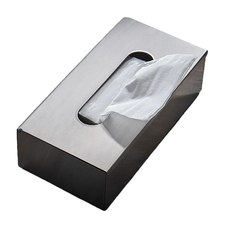

Bathroom Waterproofing Brushed Surface Stainless Steel Paper Towel Holder Perforated Installation Bathroom Hardware Paper Holder