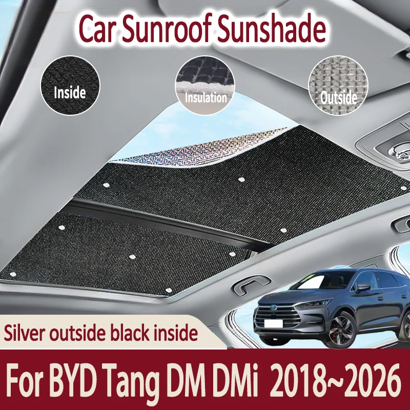 

Car Sunroof Sunshades For BYD Tang DM DMi 2018~2026 2024 MK2 Auto Skylight Roof Sunscreen Heat Insulation Anti-UV Accessories