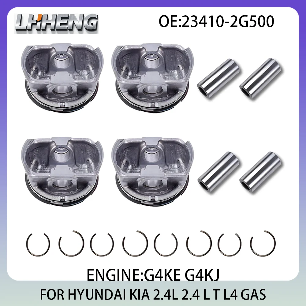 

Engine Parts PISTON For HYUNDAI GRANDEUR ix35 SANTA FE SONATA TUCSON KIA OPTIMA SORENTO SPORTAGE 2.4L 2.4 L T L4 GAS 09-22 G4KE