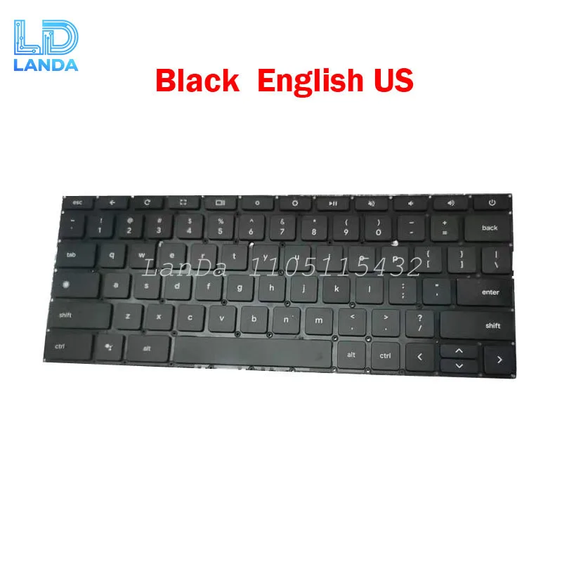 

Laptop Keyboard For V181290AUS AE0CFU001101B 13.3' United States US Black NO Frame New