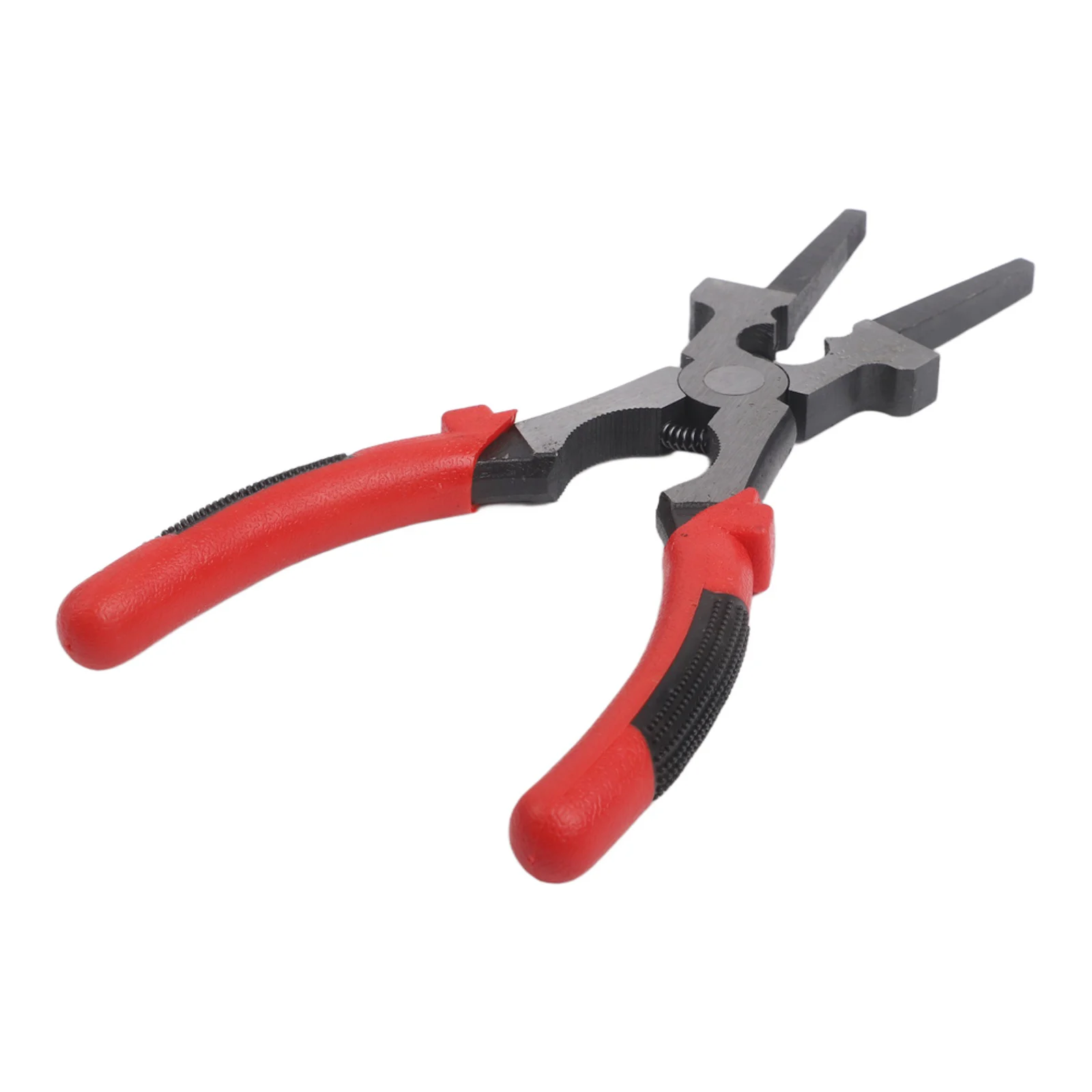 Red Welding Tool Welding Pliers Rust-Preventive Coating Built-in Wire Cutter Lightweight Design Multi Functional Welding Pliers